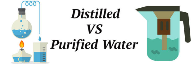 distilled purified water